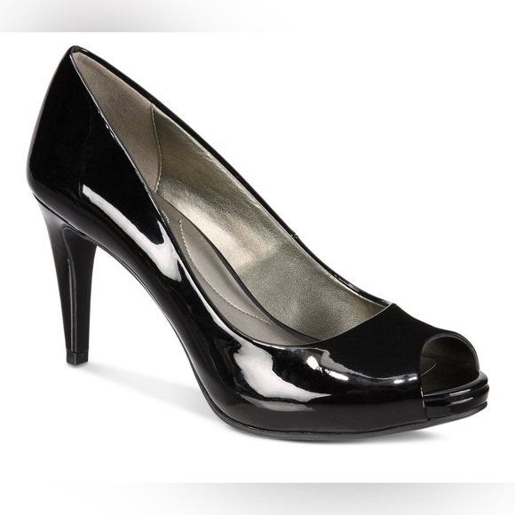 Bandolino Shoes - Women Bandolino Rainaa Peep Toe Black Platform Stiletto Pump Heel 10.5M